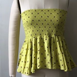 Adorable woven tube top with peplum bottom